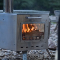 Poêle de camping hexagonal certifié CE en acier inoxydable 304, poêle à bois pour extérieur avec tuyaux de cheminée