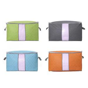 Bolsa de almacenamiento de edredones de carbón de bambú colorida para el hogar, bolsa grande de tela no tejida para ropa y edredones, organizador de ropa, bolsa de viaje para niños y madres - Product Image 2