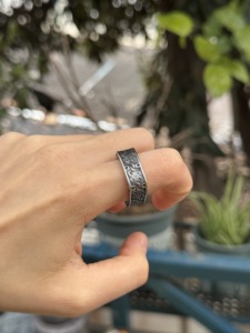 Anillo Punk de Acero Inoxidable para Hombre, Patrón Geométrico, Uso Diario, Regalo - Product Image 3