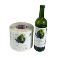 Etiqueta de Papel Kraft con Relieve Elegante, Impermeable, para Envasado de Vino, Acabado Brillante, Impresión Personalizada, Autoadhesiva, para Café/Cerveza/Whisky/Vino