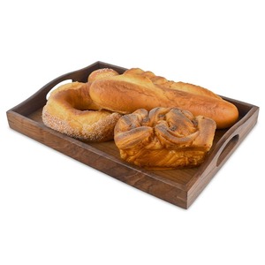 Plateau de service en bois de luxe fabriqué en Inde avec finition polie, accessoire élégant pour la décoration de la maison et la présentation des aliments, en vente - Product Image 4