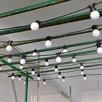 Guirlande lumineuse LED à pixels RGB de 50 mm, classée IP65, en matériau PC, pour la décoration de camping en extérieur