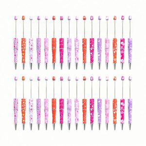 Personalized DIY Heart Beaded Ballpoint Pen for <b>Creative</b> Valentine's Day <b>Gift</b> Wholesale Customizable Design - Product Image 1
