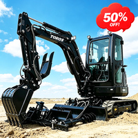 Livraison gratuite, mini-excavatrice de 1 à 3,5 tonnes, design compact, excavatrices Euro 5 avec accessoires de benne pour jardin, ferme, construction