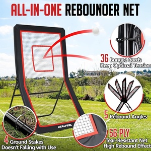 Équipement portable d'entraînement au tir, <span class=keywords><strong>filet</strong></span> <span class=keywords><strong>de</strong></span> rebond réglable multisports pour le lacrosse, le football, le tennis, le baseball, le <span class=keywords><strong>volley</strong></span>-ball - Product Image 2