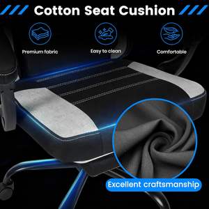 Chaise de jeu moderne, chaise de jeu PC personnalisée de luxe, chaise de jeu pivotante de conception moderne, chaise d'ordinateur confortable en tissu avec repose-pieds - Product Image 5