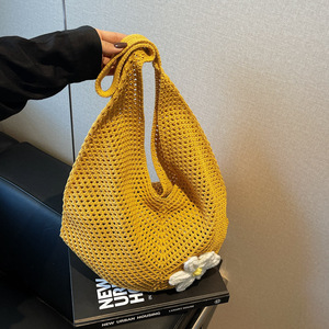 Große gewebte Tragetasche, Sommer-Strohtasche, Schulter- und Umhängetasche für Damen, Strand- und Urlaubshandtasche - Product Image 2