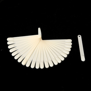 Transparent Fan <b>Nail</b> Art <b>Practice</b> Tips Round Edge 24pcs <b>Nail</b> Color Display Stick Set - Product Image 3