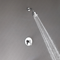Ensemble de douche de luxe noir pour salle de bain, avec mitigeur et pommeau de douche pluie complet