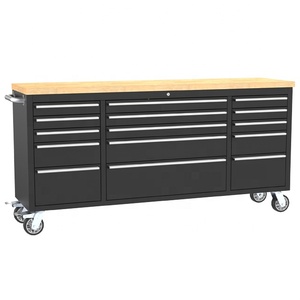 JZD Shenyang Factory New Design 15 Drawers Workshop Trolley Tool Box 72 Inch Metal Rolling Tool Cabinet