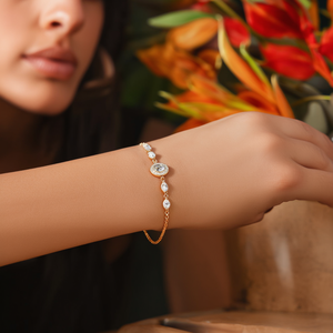 Pulsera de Cristal, Acero Inoxidable 316L, Chapado en Oro PVD, Joyería Sostenible y Resistente para Mujer - Product Image 3