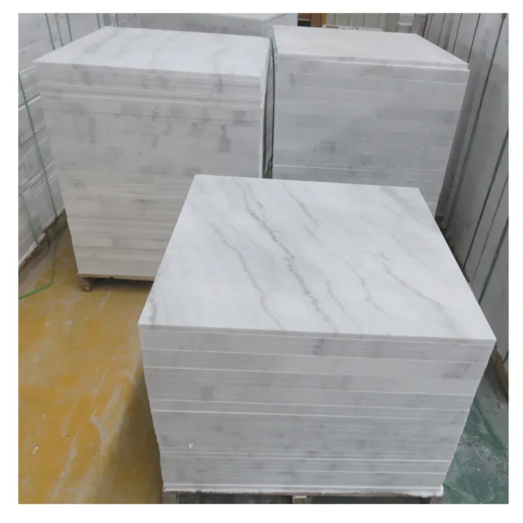 Pavimento in piastrelle di marmo di sinotruk 600 per 600 venature azzurre piastrelle in marmo bianco di famiglia cinese di onyx