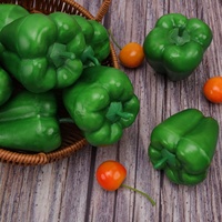 Beste Prijs Kunstmatige Groene Paprika Decoratie Kunstmatige Groente Huis Keukenkast Voedsel Speelgoed Model