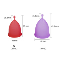 Copas Menstruales Reutilizables ECOAMOR para Higiene Femenina, Copas Menstruales Ecológicas de Silicona de Grado Médico, Logotipo Personalizable, Convenientes MC26