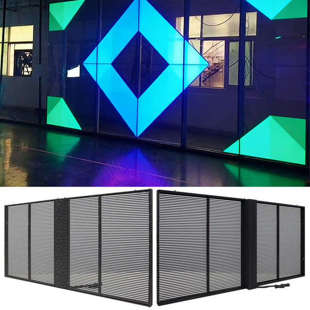 High Quality Suppliers Customization High Definition P3.91 Mall Bar Glass Led Transparent Panel Display Screen