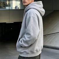 Hoodie Unisex Ukuran Besar Mewah untuk Pria, Hoodie Tebal Bahan Katun Polos