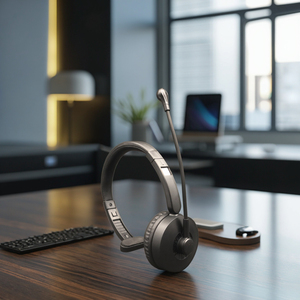 Auriculares inalámbricos de doble micrófono ENC con reducción de ruido para centros de llamadas de oficina - Product Image 3