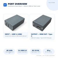 Tuoying 4K Metal Pocket3 USB UVC pour convertisseur vidéo pour accessoires audio et vidéo