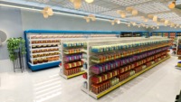 Conception créative de magasin d'alimentation, plan de mise en espace, design intérieur, conception de mini-supermarché
