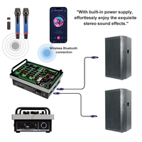 Batterie Rechargeable 18000mA Mixeur 8 Canaux Guitare Karaoké bluetooth Console de Mixage Audio Amplificateur Mixeur Professionnel