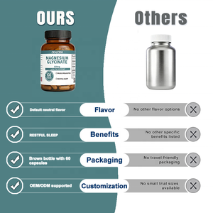 Suplemen Magnesium Glisinat Label Pribadi untuk Dewasa 120mg-OEM/ODM untuk Relaksasi Otot & Tidur-60 Kapsul - Product Image 6