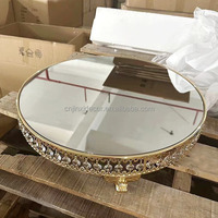 Décoration de mariage, plateau en métal doré argenté de style européen, support à gâteau en cristal, ornements, support à gâteau en métal, accessoires de mariage