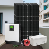 Kit solaire monocristallin puissant, flexible et pliable avec onduleur PWM pour montage au sol, idéal pour Tiny House et petites maisons