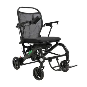 Electric Wheelchair For Disabled Carbon Light Black Rehabilitation Therapy Supplies 20 Km