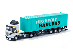 Camion scorrevole in lega in <span class=keywords><strong>scala</strong></span> <span class=keywords><strong>1</strong></span>:<span class=keywords><strong>64</strong></span> - Giocattolo pressofuso in plastica e metallo, costruzione adatta ai bambini - Product Image 6