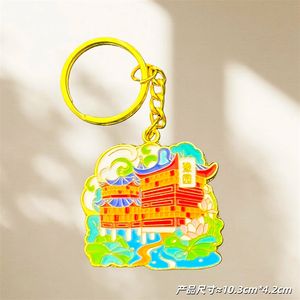 Souvenirs touristiques en métal <span class=keywords><strong>de</strong></span> Shanghai, objets culturels et porte-clés, pendentifs <span class=keywords><strong>de</strong></span> sites touristiques, Tour <span class=keywords><strong>de</strong></span> la Perle, La Rive, Temple du Dieu <span class=keywords><strong>de</strong></span> la Ville - Product Image 3
