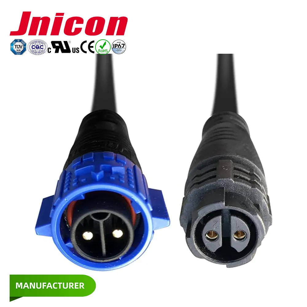 Ip67 2 Pin 50a Mannelijke Stekker Vrouwelijke Elektrische Kabel Connector Soldeer Of Schroef Terminal Plug M25 Waterdichte Voedingsdraad Connectoren