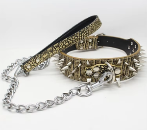 공장 직접 PU 개 목걸이 지배 스파이크 링 단단한 개인화 된 뜨거운 판매 용품 도매 직접 이우 - Product Image 4