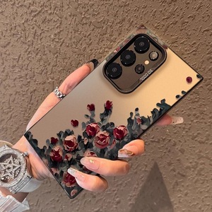 Étui rigide peint à l'huile de rose SP221 pour <span class=keywords><strong>Samsung</strong></span> Galaxy S24 Ultra S25 S23 S22 en couleur argent - Product Image 2