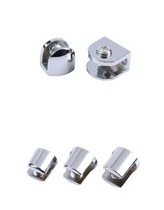 Soporte laminado para raqueta de baño, clip de <span class=keywords><strong>boca</strong></span> redonda de 6-10MM, clip de vidrio fijo de aleación de zinc grueso - Product Image 2