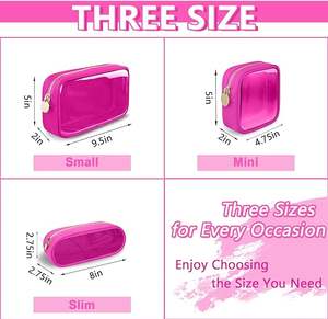 2024迷你透明旅行收纳袋小可爱化妆拉链袋钱包透明聚氯乙烯硬币袋收纳袋 - Product Image 2