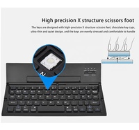 SUNGI Mini Katlanabilir Kablosuz Klavye Alüminyum Alaşımlı Gövde iPad iPhone Tabletler için Taşınabilir