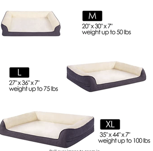 Memory Foam Hond Bed Met Verwijderbare Waterdichte Antislip Deksel - Product Image 6