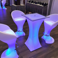Table Basse LED Lumineuse 16 Couleurs Changeantes, Étanche pour Extérieur, Idéale Location Événements et Fêtes