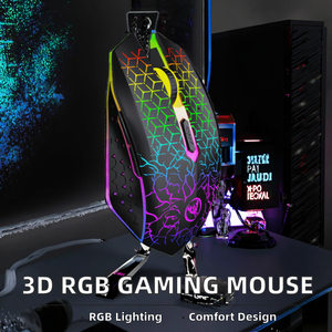 New Arrival 3D chế độ kép RGB Backlit Chuột chơi game Ergonomic 6-nút có thể sạc lại 500mAh quang không dây máy tính bảng tay phải - Product Image 2