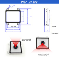 Escáner de código de barras personalizado EMT8650B 1d 2d USB UART Escáner de código de barras Módulo de escáner de código Qr