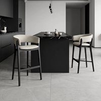 Tabourets de bar pour îlot de cuisine au design italien moderne, chaise de comptoir en bois de frêne nordique avec dossier incurvé pour café, pub, sièges de luxe