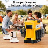 Cafetière sans fil pour batterie Dewalt 20V MAX, 3 options de préparation, cafetière à filtre avec moulin à café, portable, individuelle