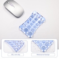 Repose-poignet en gel de silicone transparent personnalisé, résistant à l'eau, avec texture nuageuse, couleur dégradée, pour le gaming