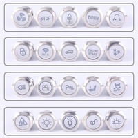 Interrupteur à bouton-poussoir en laiton métallique en acier inoxydable avec symboles de personnalisation de 19 mm, à verrouillage/momentané, avec lampe de voiture, ventilateurs, lumière
