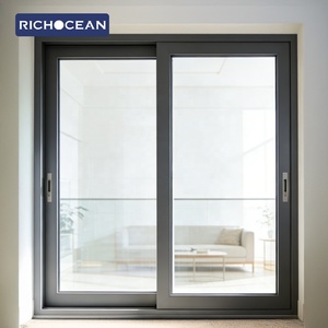 RICHOCEAN AS2047 Finestre <span class=keywords><strong>Scorrevoli</strong></span> a Triplo Vetro con Protezione dagli Impatti, Finestre <span class=keywords><strong>Scorrevoli</strong></span> in Alluminio con Vetro Cavo e Zanzariera - Product Image 3