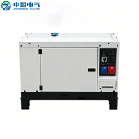 Générateur diesel silencieux triphasé 10 kW pour installation d'alimentation de secours domestique, certifié ISO CE
