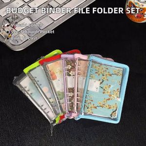Colored Metal Clips 6 <b>Ring</b> <b>Binder</b> A6 A5 Zipper Loose Leaf PVC Transparent Cover Hongyunda Planner Folder - Product Image 4