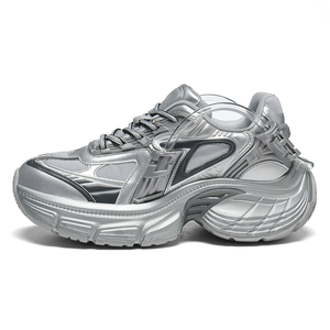 Zapatillas de running para hombre al por mayor, de moda, de otoño, con suela gruesa, que aumentan la altura, con cordones, plantilla de goma, estilo Dad Shoes - Product Image 1