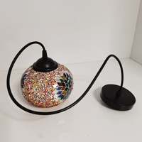1pc Lampe suspendue en forme de globe en mosaïque turque, lampe suspendue colorée faite à la main pour café, bar, chambre à coucher