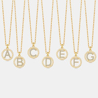 Collier tendance en argent 925 avec pendentif lettre alphabet pour homme et femme